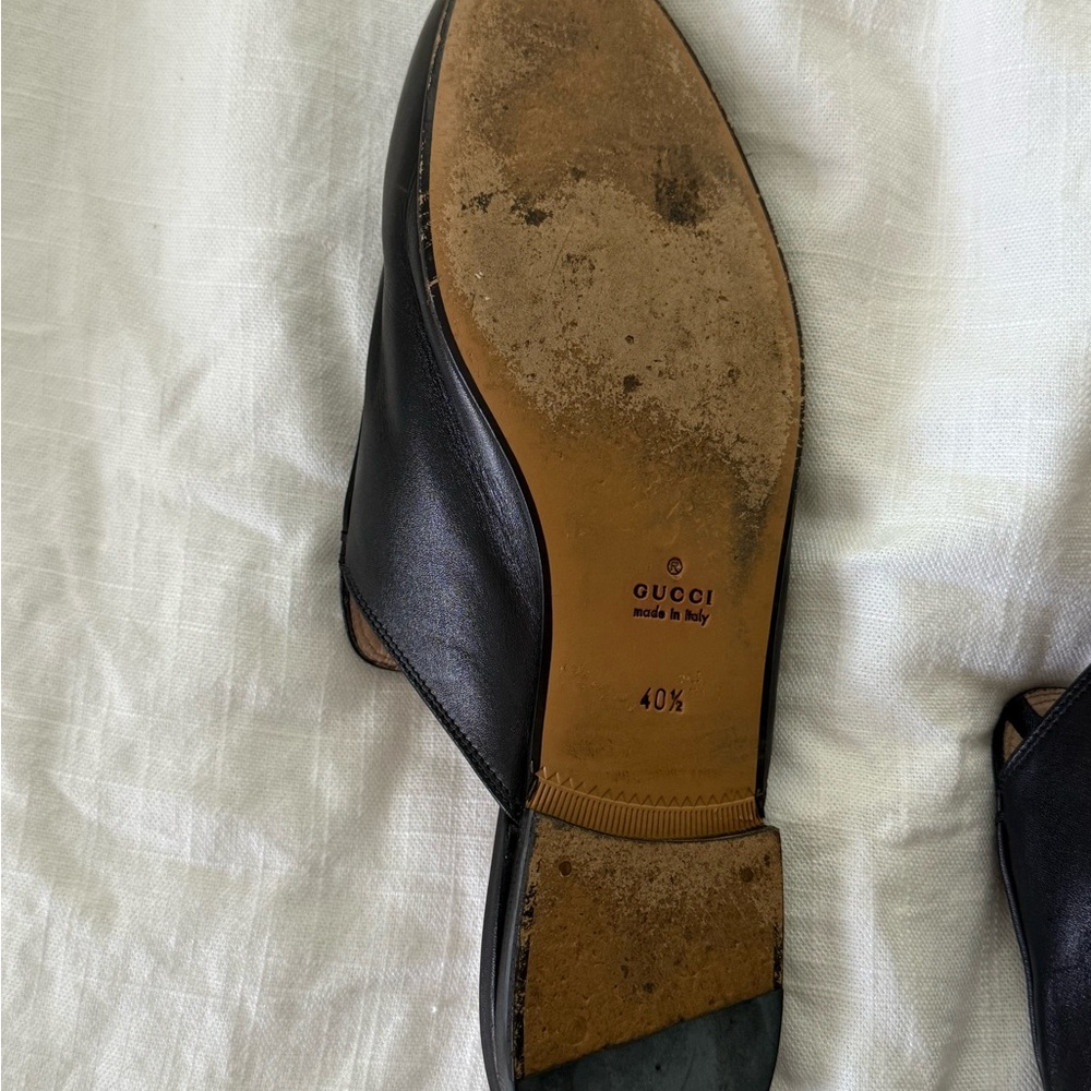 Gucci Black Princetown Mules with Embroidered Tiger and Heart - Picture 10 of 13